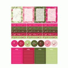 christmas berries planner sticker flags