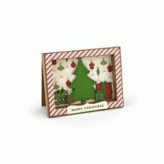 3d frame card christmas tree