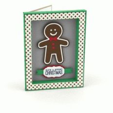 3d frame card gingerbread cookie