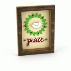 3d frame card peace dove