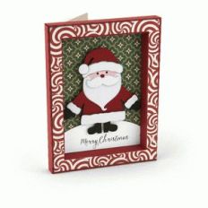3d frame card santa