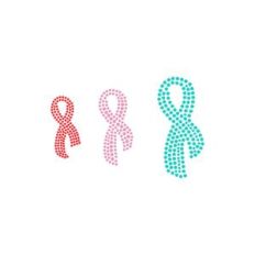 filled rhinestone awareness ribbons