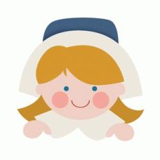 pilgrim girl peek-over