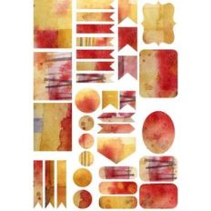 autumn watercolor planner stickers