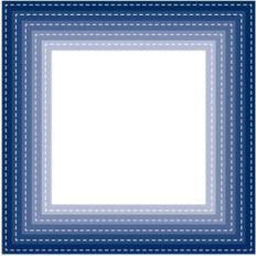 nested stitched square frames