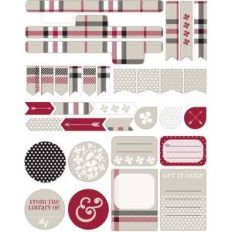 designer plaid sticker set