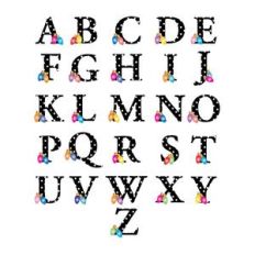 christmas light alphabet