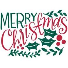 merry christmas handlettered
