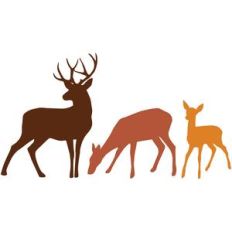 deer family silhouettes