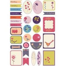 flowers and berries planner stickers