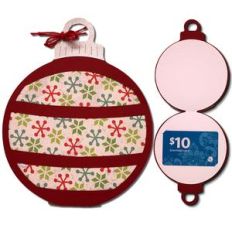 lined ornament gift card holder
