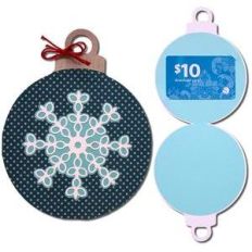 layered snowflake ornament gift card holder