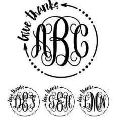 monogram basic script - arrow give thanks