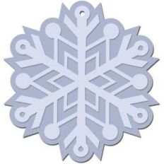 layered snowflake tag