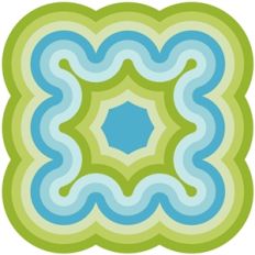 10 rings nested scalloped square