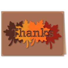 leaves thanks cutout a7 card