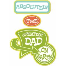 'absolutely the greatest dad' retro word set