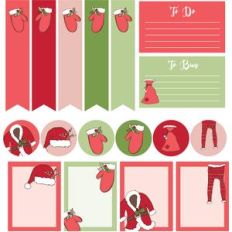 santa gear planner stickers