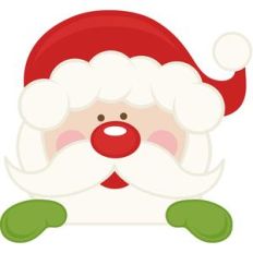 peeking santa