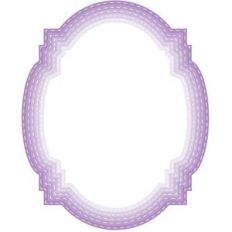 stitched deco oval frames