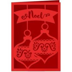 5x7 noel ornaments christmas card