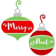 ornament set merry-noel