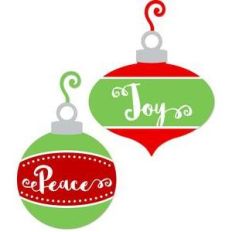 ornament set peace-joy
