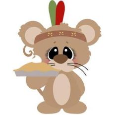 thanksgiving indian mouse - pie