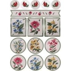 vintage floral sticker set