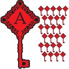 monogram heart keys