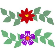 christmas cute flowers borders