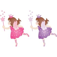 fairy brunette (pink, purple)