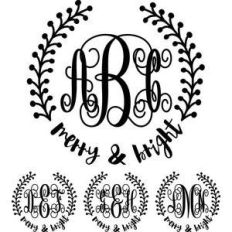 monogram elaborate script - merry and bright