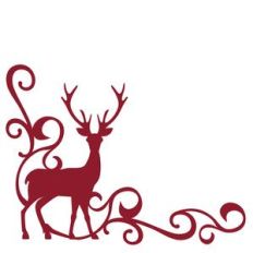 single deer corner border
