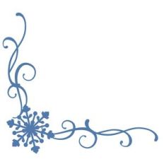 single snowflake corner border