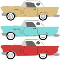 57 thunderbird retro car