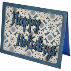 happy holidays layered card