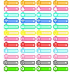 bill pay icon labels for planners