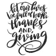 thanks and giving
