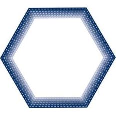 nested stitched hexagon frames