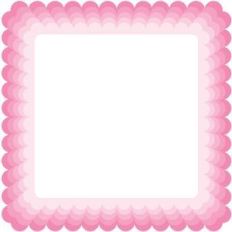 scallop square nested frames