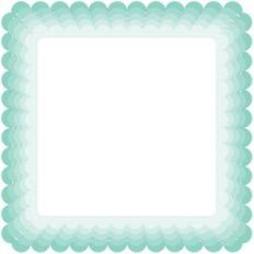 scallop square stitched frames