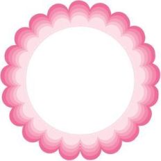 stitched scallop circle frames