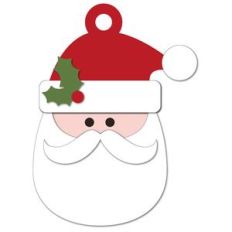 christmas santa face tag