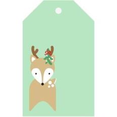 deer mistletoe gift tag