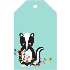 skunk lights gift tag