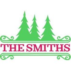 christmas tree split name plate