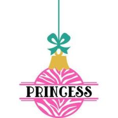 split zebra print ornament monogram