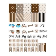 dog-themed planner stickers