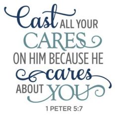 cast all your cares on him phrase